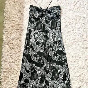 Bandanna Monochrome‎ Festival Halter Dress Womens 1X Western Cowgirl Rodeo Indie